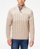 Weatherproof Vintage Men's Big And Tall Cable-knit Sweater, Classic Fit