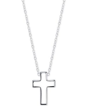 Unwritten Cross Pendant Necklace In Sterling Silver