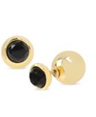 M. Haskell For Inc Gold-tone Jet Stone And Ball Reversible Front And Back Earrings, Only At Macy's