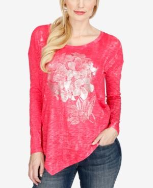 Lucky Brand Asymmetrical Graphic T-shirt