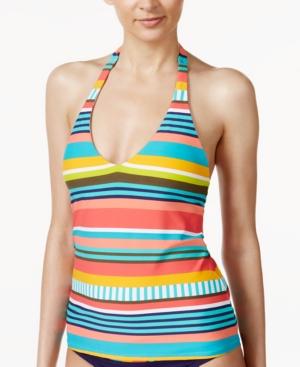 Anne Cole Tropication Striped Halter Tankini Top Women's Swimsuit