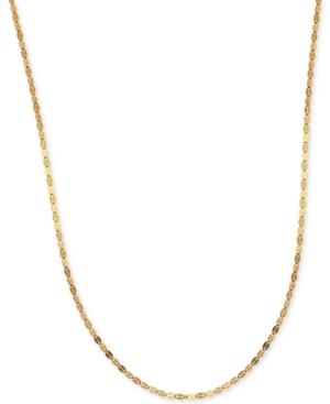 18 Polished Fancy Link Chain Necklace In 14k Gold