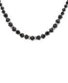 Anne Klein Gold-tone Pave & Black Bead Collar Necklace