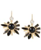 M. Haskell For Inc International Concepts Gold-tone Jet Stone Fan Burst Drop Earrings, Only At Macy's