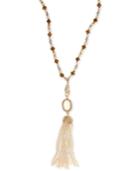 Lonna & Lilly Gold-tone Long Beaded Tassel Lariat Necklace