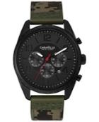 Caravelle New York By Bulova Men's Chronograph Camouflage Canvas Strap Watch 44mm 45b123
