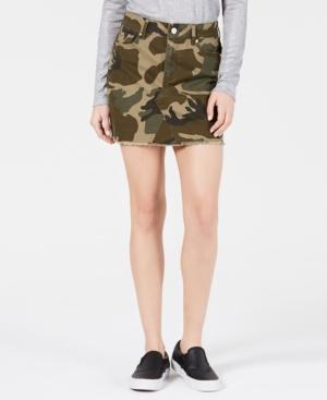 Kendall + Kylie Cotton Camo-print Skirt