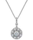 Marchesa Diamond Icon Pendant Necklace In 18k White Gold (1-3/8 Ct. T.w.)