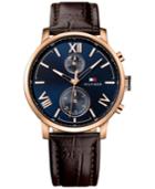 Tommy Hilfiger Men's Sophisticated Sport Brown Leather Strap Watch 44mm 1791308