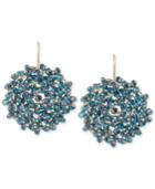 Kenneth Cole New York Earrings, Gold-tone Woven Faceted Bead Round Drop Earrings