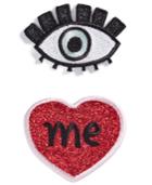 Celebrate Shop 2-pc. Heart Embroidered Handbag Patch Set