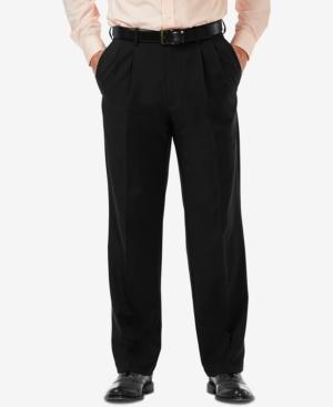 Haggar Men's Cool 18 Pro Classic-fit Stretch Pleated Dress Pants