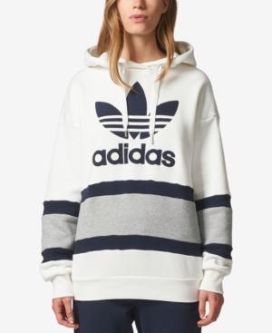 Adidas Originals Cotton Colorblocked Relaxed Trefoil Hoodie
