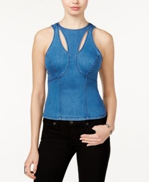 Guess Windsurf Cutout Denim Top