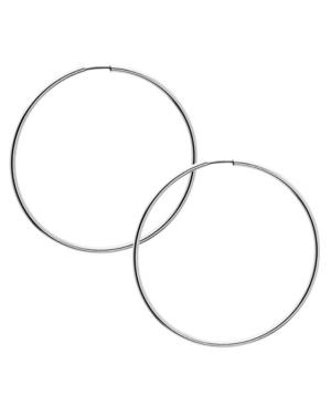 Guess Earrings, Silver-tone Large Endless Hoop
