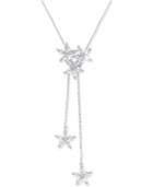 Joan Boyce Silver-tone Crystal Star Slider Lariat Necklace