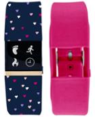 Ifitness Women's Pulse Navy Print & Pink Silicone Activity Tracker Smart Watch 18x20mm