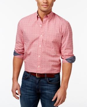 Club Room Dobby Check Long-sleeve Shirt, Only At Macy's