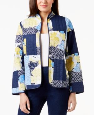 Alfred Dunner Petite Long-sleeve Multi-print Jacket