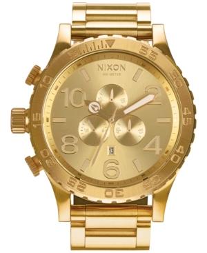 Nixon Men's Chronograph Gold-tone Stainless Steel Bracelet Watch 51mm A083-502-00