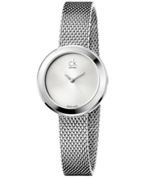 Calvin Klein Women's Swiss Firm Stainless Steel Mesh Bracelet Watch 29mm K3n23126