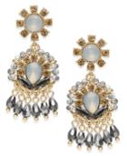 I.n.c. Gold-tone Crystal & Stone Shaky Drop Earrings, Created For Macy's