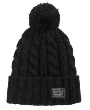 Levi's Men's Pom Pom Cable-knit Beanie