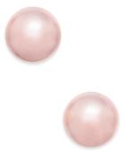 Charter Club Silver-tone Pink Imitation Pearl (6mm) Stud Earrings, Only At Macy's