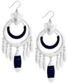 Lucky Brand Silver-tone Wrapped Drop Earrings