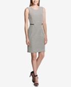 Calvin Klein Jacquard Zipper-trim Sheath Dress