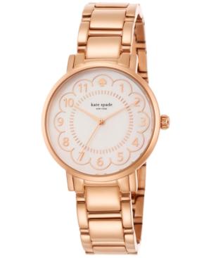 Kate Spade New York Women's Gramercy Rose Gold-tone Stainless Steel Bracelet Watch 34mm 1yru0791