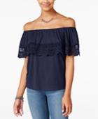 One Hart Juniors' Off-the-shoulder Popover Top, Only At Macy's