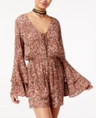 American Rag Juniors' Tiered Bell-sleeve Romper, Created For Macy's