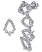 Danori Crystal Stud & Climber Mismatch Earrings, Only At Macy's