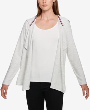 Tommy Hilfiger Draped Layered-look Hoodie, Created For Macy's