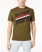 Tommy Hilfiger Men's Applique Stripe Logo-print T-shirt