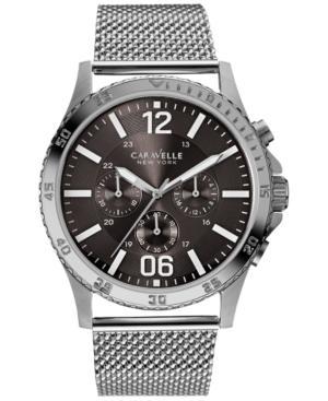 Caravelle New York By Bulova Men's Chronograph Stainless Steel Mesh Bracelet Watch 44mm 43a129