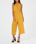 Almost Famous Juniors' Piped Collar Jumpsuit