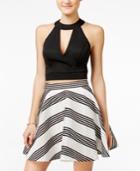 City Studios Juniors' 2-pc. Striped Fit & Flare Dress