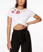 The Edit By Seventeen Juniors' Cotton Twisted Graphic T-shirt, Created For Macy's