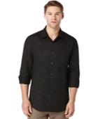 Perry Ellis Big And Tall Paisley Button-front Shirt