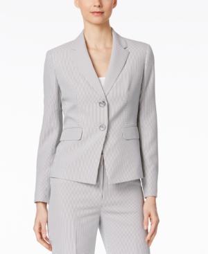 Kasper Pinstripe Seersucker Blazer