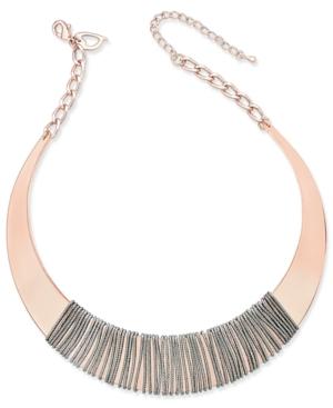 Thalia Sodi Two-tone Wire Wrapped Sculptured Collar Necklace, Only At Macy's