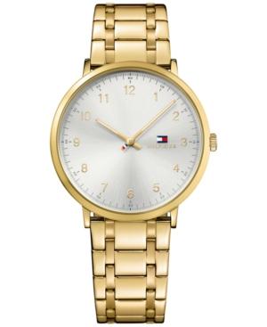 Tommy Hilfiger Men's Ultra Slim Gold-tone Stainless Steel Strap Watch 40mm 1791337
