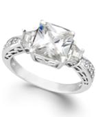 B. Brilliant Cubic Zirconia Three-stone Ring In Sterling Silver (2-1/5 Ct. T.w.)