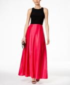 B & A By Betsy & Adam L'amour Colorblocked Ball Gown
