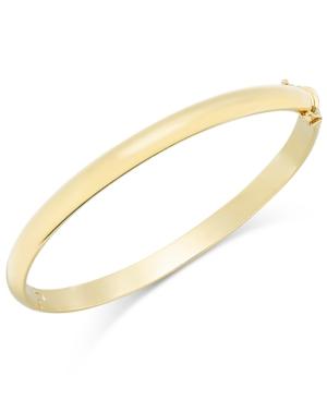 Solid Gold Polished Bangle Bracelet In 14k Gold