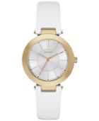 Dkny Women's Stanhope White Leather Strap Watch 36mm Ny2295