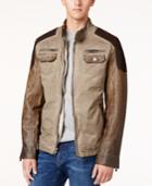 X-ray Men's Faux-leather Moto Jacket