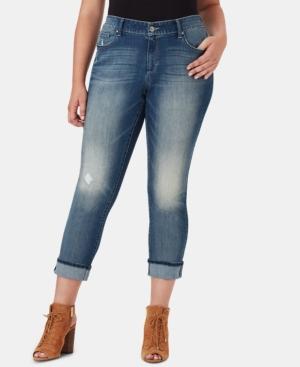 Jessica Simpson Juniors' Arrow Plus Size Straight-leg Jeans